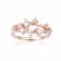 Enticing All Natural White Sapphire Cluster Ring in Rose Gold Plated
Sterling Silver