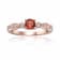 Genuine Spessartite Garnet Ring with Moissanite Accents in Rose Gold
Plated Sterling Silver