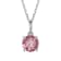 Pink Moissanite Solitaire Minimalist Necklace