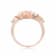 Enticing All Natural White Sapphire Cluster Ring in Rose Gold Plated
Sterling Silver