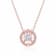 Signature Round White Topaz 14K Rose Gold Over Sterling Silver Necklace