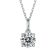 White Moissanite Solitaire Minimalist Necklace