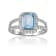 Sterling Silver Blue Topaz Ring accented with White Topaz