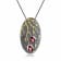 Garnet 14K Rose Gold Over Sterling Silver Artisan Pendant With Chain