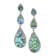 Sterling Silver Elongated Pear Drop Gems of the Sea Abalone Shell Earrings