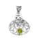 Sterling Silver And 18K Gold Green Peridot Dragonfly Pendant