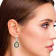 18K WHITE AND ROSE GOLD BLACK AND WHITE DIAMOND EARRINGS