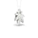 Diamond2Deal 14k White Gold Over Sterling Silver 0.05 Ct Diamond Leaf
Pendant With Chain 18"