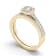 10K Yellow Gold .50ctw Diamond Solitaire Halo Wedding Band Ring Set (
I2-Clarity-H-I-Color )
