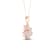 10K Rose Gold Diamond Dog Paw Print Pendant Rope Chain Necklace for
Women 18inch (1/8Ct/ I2,H-I)