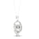 Diamond2Deal Sterling Silver Diamond Owl Pendant With 18 Inch Chain(1/20 ctw)