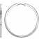 14K White Gold 30 mm Huggie Hoop Earrings for Women