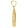 Diamond2Deal 10K Yellow Gold Native American Indian Chief Pendant for Men