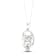 Diamond2Deal Sterling Silver Diamond Owl Pendant With 18 Inch Chain(1/20 ctw)