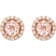 14k Rose Gold Morganite and 1/5 CTW Diamond Dangle Earrings for Women