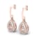 10k Rose Gold Two-tone 1/3ctw Round Diamond Drop Earrings ( H-I Color,
I2 Clarity )