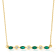 Diamond2Deal 14k Yellow Gold 0.41ct Marquise Cut Emerald and Diamond Bar
Pendant Necklace 18"