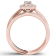 14k Rose Gold .62ctw Engagement Ring Band Bridal Set Anniversary Halo (
I2-Clarity-H-I-Color )