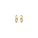 14k Yellow Gold and White 14.25 mm Hinged Hoop Earrings for Women