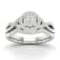 Diamond2Deal 10K White Gold .40ctw Diamond Halo Engagement Ring Bridal
Set Split Shank
