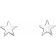 Sterling Silver Star Friction Post and Back Stud Earrings for Women
