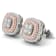 10k Rose Gold 1/2ctw Round Diamond Womens Square Stud Earrings ( H-I
Color, I2 Clarity )