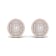 10K Rose Gold Cluster Diamond Halo Stud Earrings for Women (1/2Ct /I2,H-I)