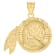 Diamond2Deal 10K Yellow Gold Native American Indian Chief Pendant for Men