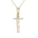 10K Yellow Gold Diamond Cross Pendant Rope Chain Necklace for Women
18inch (1/6Ct/ I2,H-I)