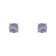 14K Yellow Gold 4 mm Tanzanite Stud Earrings for Women with Friction Post