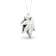 Diamond2Deal 14k White Gold Over Sterling Silver 0.05 Ct Diamond Leaf
Pendant With Chain 18"