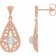 14K Rose Gold Freshwater Cultured Pearl Vintage Earrings for Women