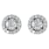 14K White Gold 7/8 CTW Round Natural Diamond Halo-Style Stud Earrings
with Frication Back for Women
