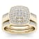 14K Yellow Gold .33ctw Diamond Halo Engagement Ring Bridal Wedding Band
Set (I2-Clarity-H-I-Color)