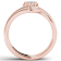 10K Rose Gold .50ctw Diamond Swirl Bridal Engagement Ring Band Set (
I2-Clarity-H-I-Color )