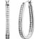 14k White Gold 1 CTW Diamond Inside-Outside 30 mm Hoop Earrings for Women