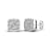 10k White Gold 1 ctw Diamond Womens Square Stud Earrings ( H-I Color, I2
Clarity )