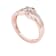 10k Rose Gold Round Cut H-I, I2 Natural Diamond Crossover Ring Women 0.08ctw