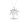 Diamond2Deal 14k White Gold Over Sterling Silver 0.05 Ct Diamond Leaf
Pendant With Chain 18"