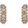 Diamond2Deal 14k White Gold 5/8 CTW Brown Diamond Hoop Earrings for Women