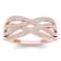 Diamond2Deal 10K Rose Gold .07ctw Round Diamond Crossover Ring
(0.07cttw, Color H-I, Clarity I2)