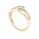 10k Yellow Gold Round Cut H-I, I2 Natural Diamond Crossover Ring Women 0.08ctw