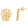 Diamond2Deal 10k Yellow Gold Textured Jesus Face Religious Stud Earrings
for Men