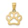 14K Yellow Gold Dog Paw Pendant