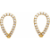 14K Yellow Gold 1/6ctw Round Cut Natural Diamond Geometric Hoop Earrings