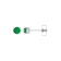 14K White Gold 4 mm Lab Created Emerald Stud Earrings for Women with
Friction Post