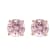 Diamond2Deal 14K Rose Gold 5 mm Natural Pink Morganite Stud Earrings for Women