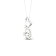 Diamond2Deal Sterling Silver Diamond Cat Pendant With 18 Inch Chain
(1/22 ctw)
