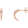 Diamond2Deal 14K Rose Gold Hoop Earrings for Women