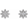 14K White Gold 0.08ctw Round Cut Natural Diamond Star Stud Earrings with
Friction Back
